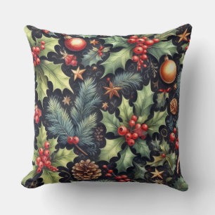 Aquarel Navy en Holly Holiday Motieven Kussen