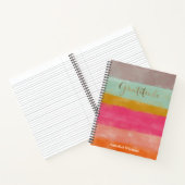 Aquarel nep goud gepersonaliseerd dankbaarheidsdag notitieboek (Binnen)