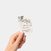 Aquarel Neutrale kleur Kerstboom Badge (Handheld)