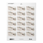 Aquarel Neutrale kleur Kerstboom Etiket (Full Sheet)