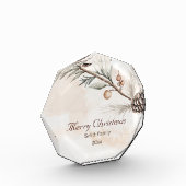 Aquarel Neutrale kleur Kerstboom Fotoblokken (Links)