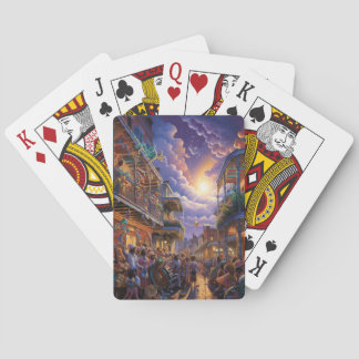 AQUAREL NEW ORLEANS CARNAVALSSSCÈNES POKERKAARTEN