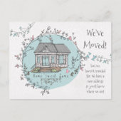 Aquarel Nieuw thuis adres we zijn verhuisd Aankondigingskaart (Voorkant)