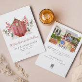 Aquarel Nieuw Thuis voor de Feestdagen | Kerstmis Feestdagenkaart