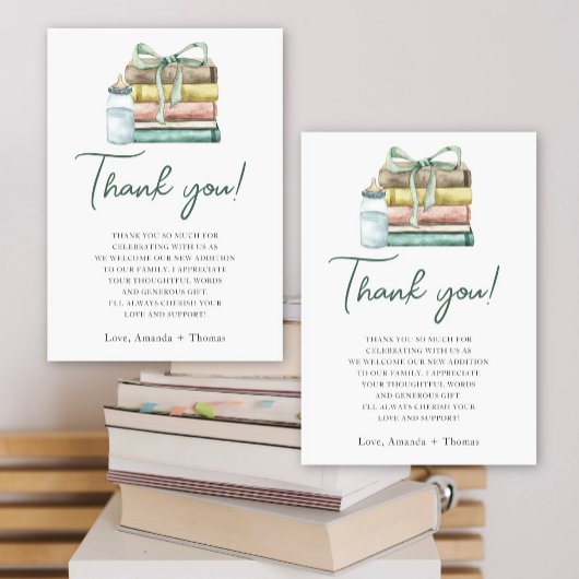 Aquarel Nieuwe Hoofdstuk Baby Shower Bedankt