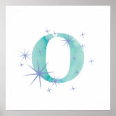 Aquarel O Poster (Voorkant)