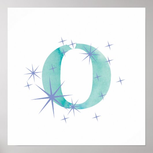 Aquarel O Poster (Voorkant)