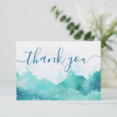 Aquarel Oceaan Cruise Boot Bemanning Waardering Bedankkaart (Staand voorkant)