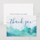 Aquarel Oceaan Cruise Boot Bemanning Waardering Bedankkaart (Voorkant / Achterkant)