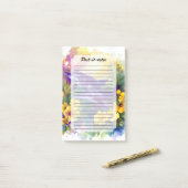 Aquarel Oceaan Dolfijnen Tropische Bloemen Post-it® Notes (Op bureau)