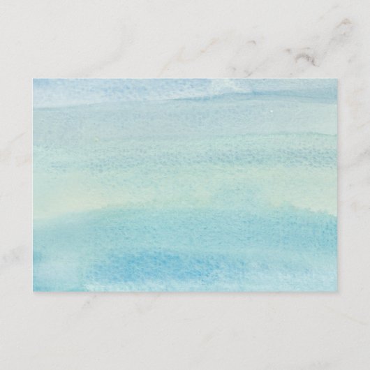 Aquarel Oceaan RSVP /Huwelijksreactiekaarten Kaartje (Achterkant)