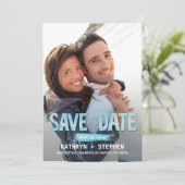 Aquarel Oceaan Save The Date Kaarten (Staand voorkant)