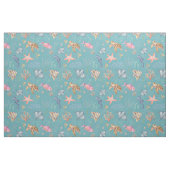 Aquarel Oceaanleven Gestructureerd Turquoise Stof (Fat Quarter)