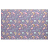 Aquarel Oceaanleven Getextureerd Paars Stof (Fat Quarter)