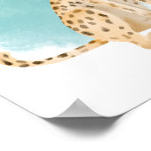 Aquarel Oerwoud Dier Jaguar Luipaard Poster (Hoek)