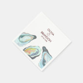 Aquarel Oester Kust Zeekant Bruiloft Servet (Hoek)