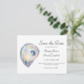Aquarel Oester Save the Dates Date (Staand voorkant)