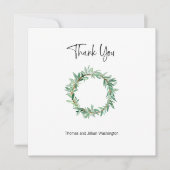 Aquarel Olijf Krans Bedankkaart (Voorkant)