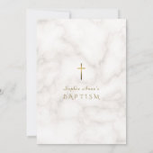 Aquarel Olijfbladeren Marmeren Doop Kaart (Achterkant)