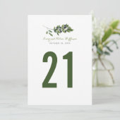 Aquarel Olijfgaard | Tafelnummer Trouwlocatie (Staand voorkant)