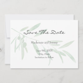 Aquarel Olijftak Save The Date