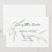 Aquarel Olijftak Save The Date (Voorkant / Achterkant)