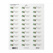 aquarel olijven tak retour adres labels (Full Sheet)
