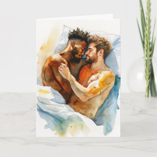 Aquarel omhelzing Mediterrane tinten Kaart (Voorkant)