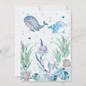 Aquarel onder de zee 1e verjaardag kaart (Achterkant)