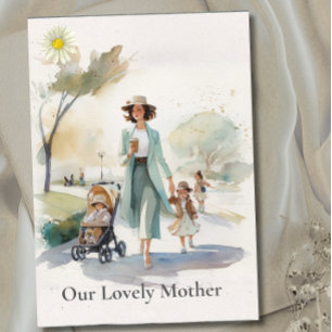 Aquarel Onze lieve moeder - Moederdagkaart Kaart