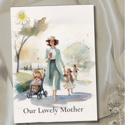 Aquarel Onze lieve moeder - Moederdagkaart Kaart