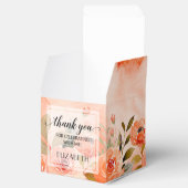 Aquarel Oranje Bloem Vierkant Feest Favoriet Doos Bedankdoosjes (Geopend)