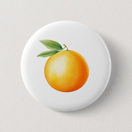 Aquarel Oranje Ronde Button 5,7 Cm (Voorkant)