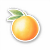 Aquarel Oranje Sticker (Voorkant)
