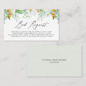 Aquarel Orchideeën & Kumquats Boek Aanvraag Kaart Plaatskaartje (Voorkant / Achterkant)