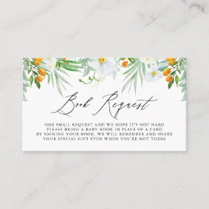 Aquarel Orchideeën & Kumquats Boek Verzoekkaart Plaatskaartje