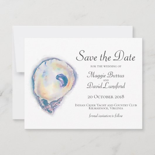 Aquarel Oyster Save the Dates Save The Date (Voorkant)
