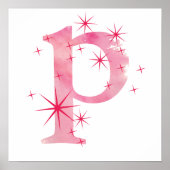 Aquarel P Poster (Voorkant)