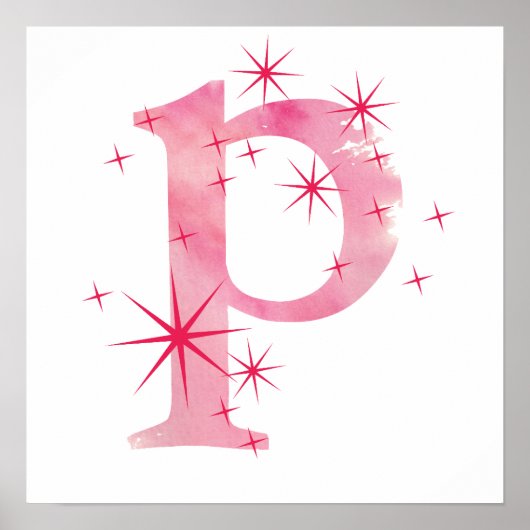 Aquarel P Poster (Voorkant)