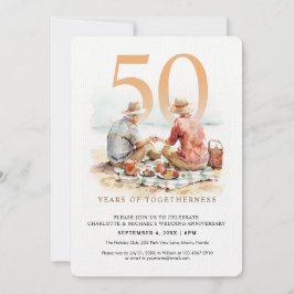 Aquarel Paar in Liefde Huwelijk Jubileum Kaart