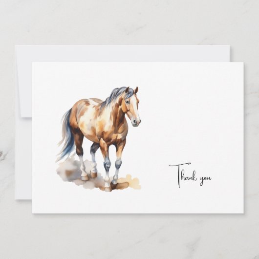 Aquarel Paard Begrafenis Bedankt (Voorkant)
