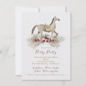 Aquarel paard Derby-feest uitnodigingen (Voorkant)