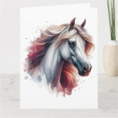 Aquarel Paard Kaart (Voorkant)