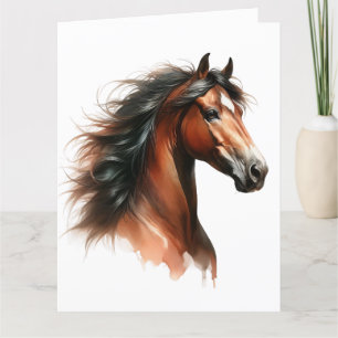Aquarel Paard Kaart