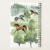 Aquarel Paard Landschap Naam Initiaal Planner (Achterkant)