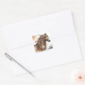 Aquarel Paard Stickers (Envelop)
