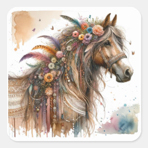 Aquarel Paard Stickers