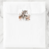 Aquarel Paard Stickers (Tas)