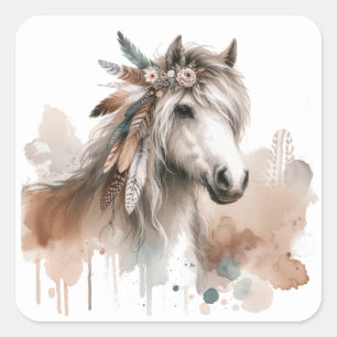 Aquarel Paard Stickers