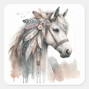 Aquarel Paard Stickers